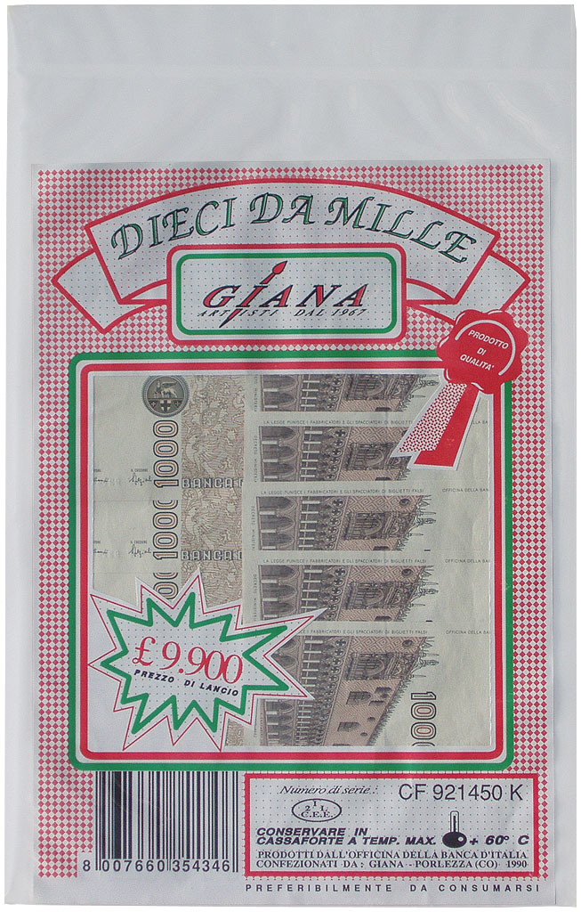 GIANA ALESSANDRO. DIECI DA MILLE. 1989