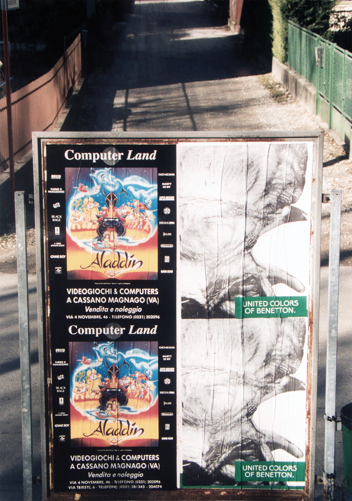 1993. Gallarate (Varese). Pubblica affissione.