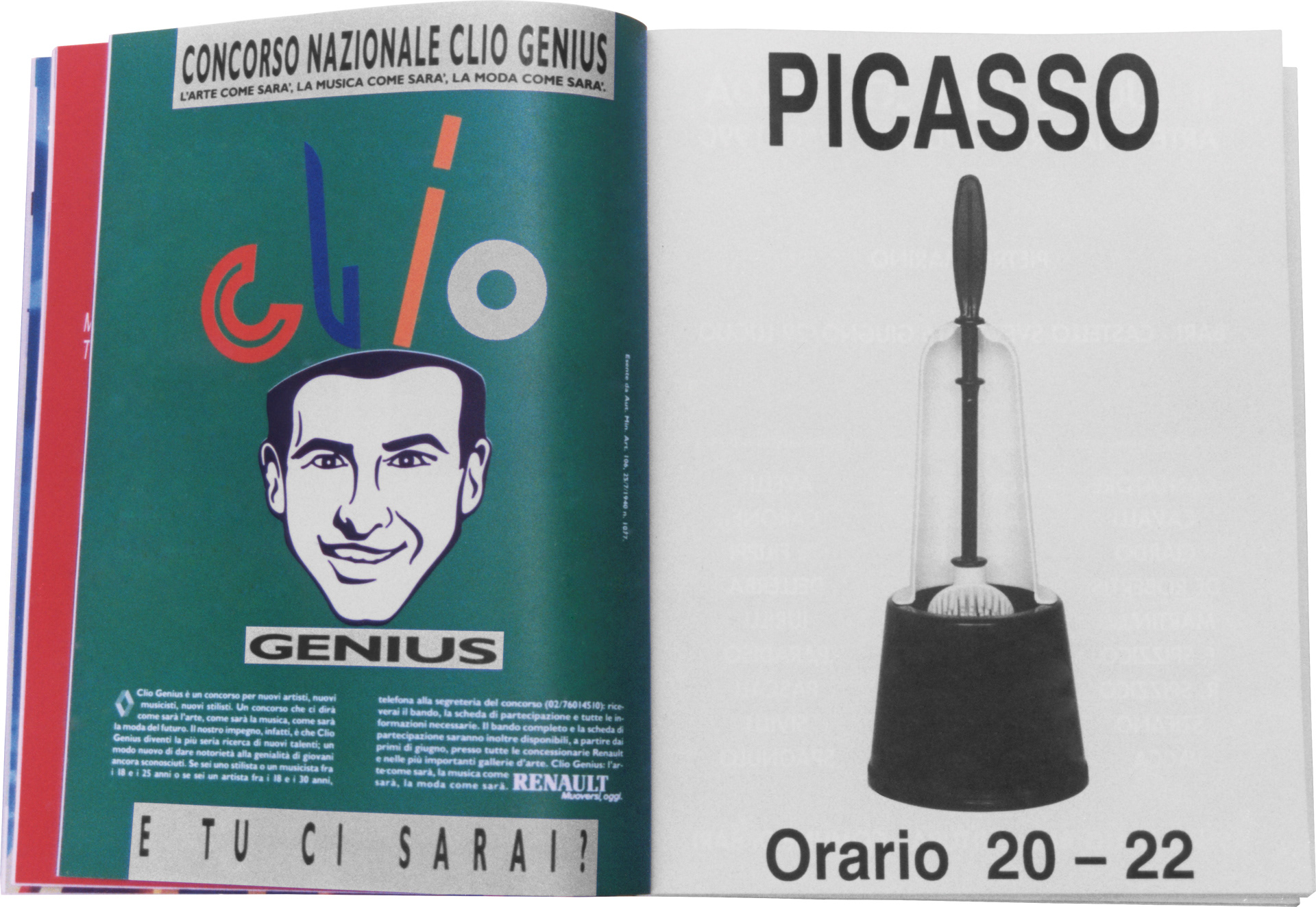 1990. Inserzione pubblicitaria. Flash Art. Edizione Italiana. Giugno/Luglio