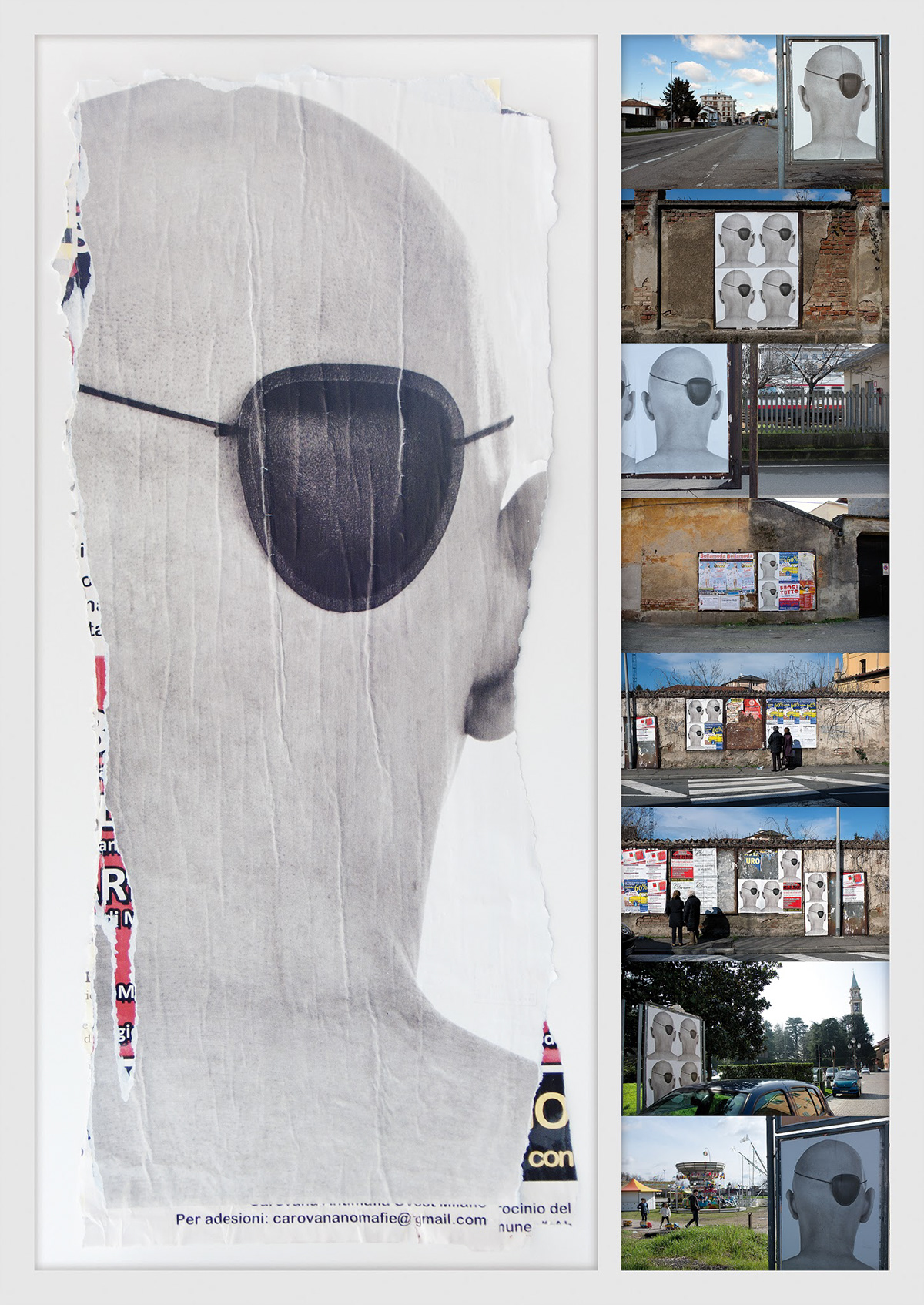 SH14MCBF — Manifesti decollati, stampa giclée su carta perlata montata su dibond, legno