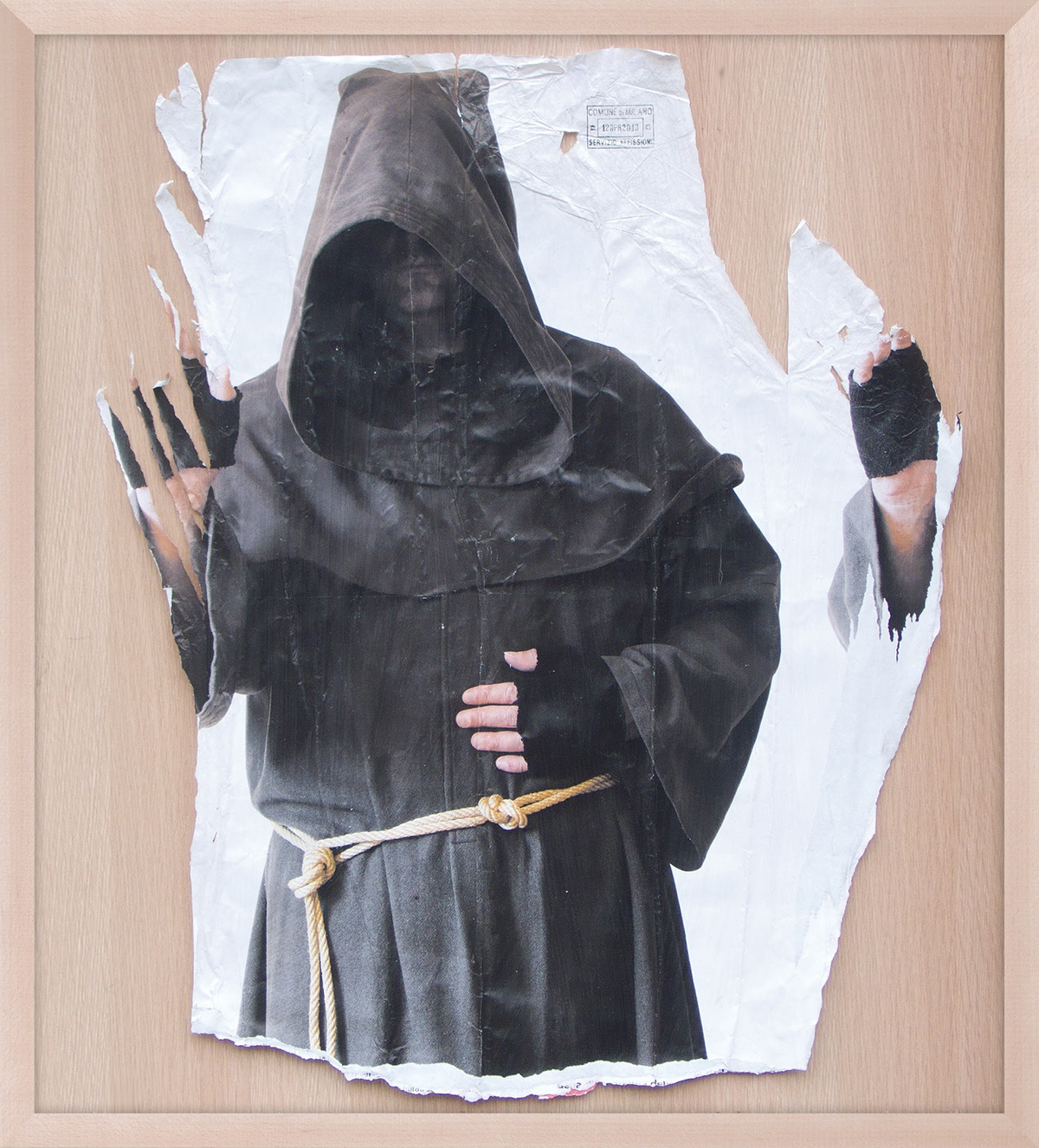 FFPP13MILB04 — Manifesti decollati, legno, vetro